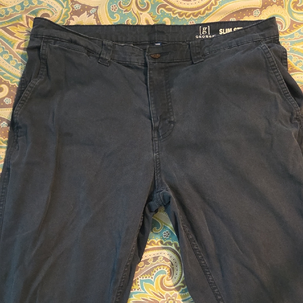 George Men's Slim Khaki - Dark Blue